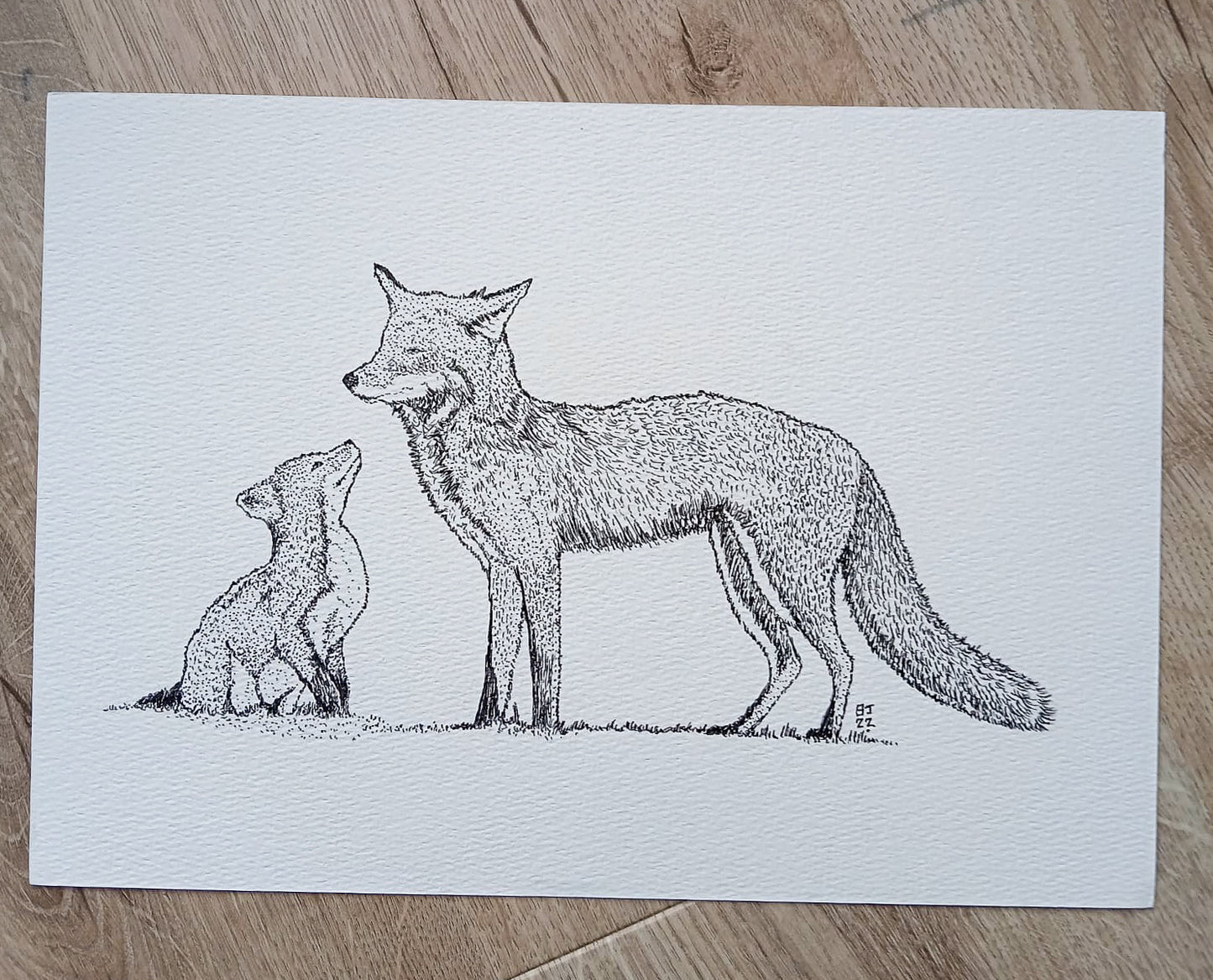 Foxes - Original print