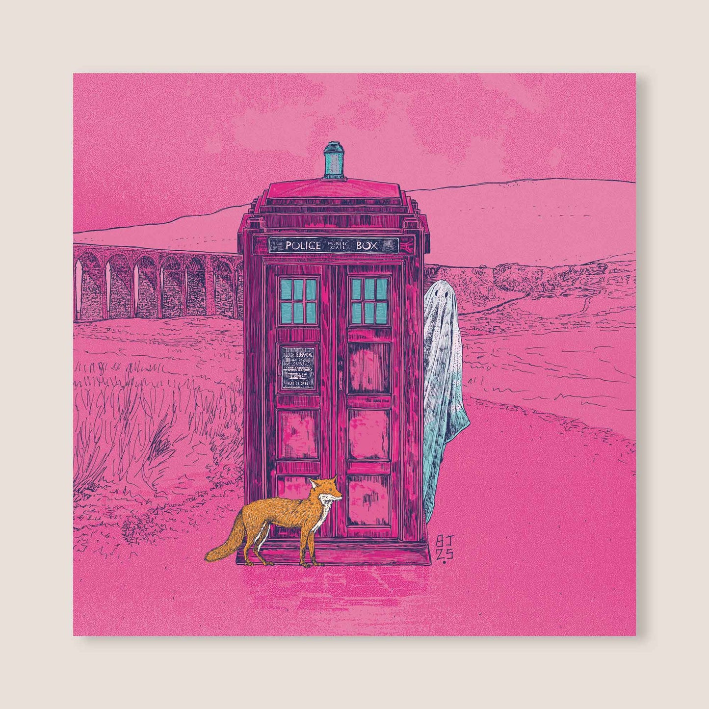 Yorkshire Who pop art greeting card