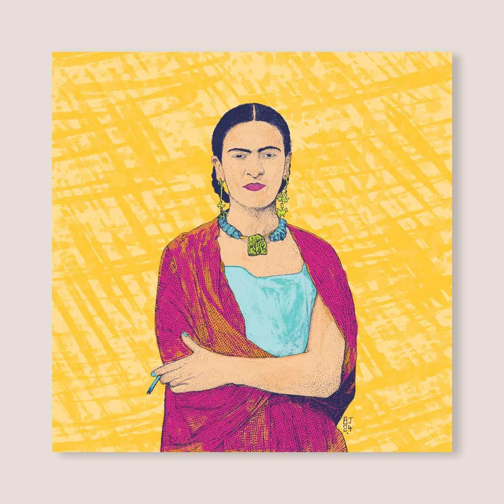 Frida Kahlo - Greeting Card - Bejojoart