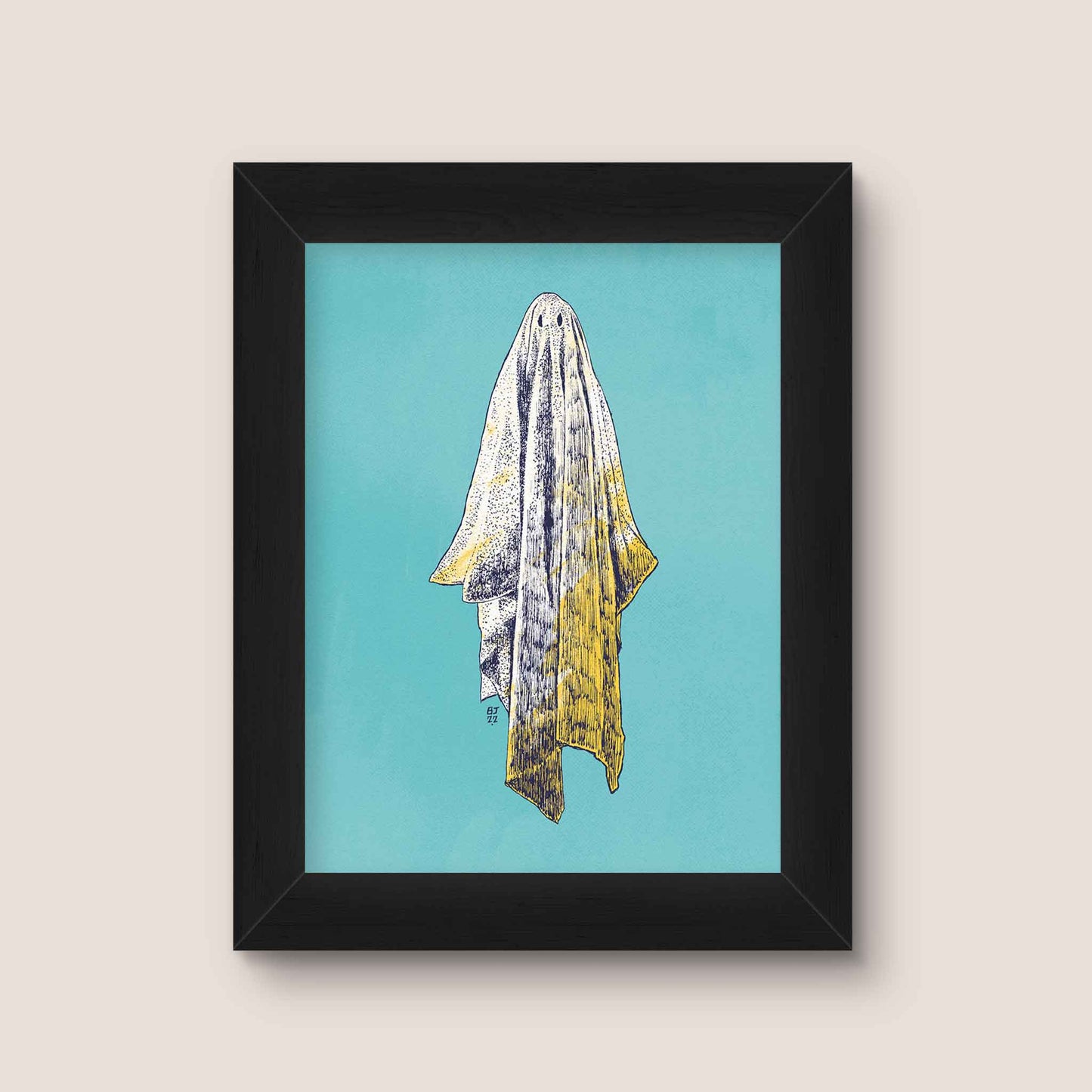 Ghost – Minimalist Art Print - Bejojoart