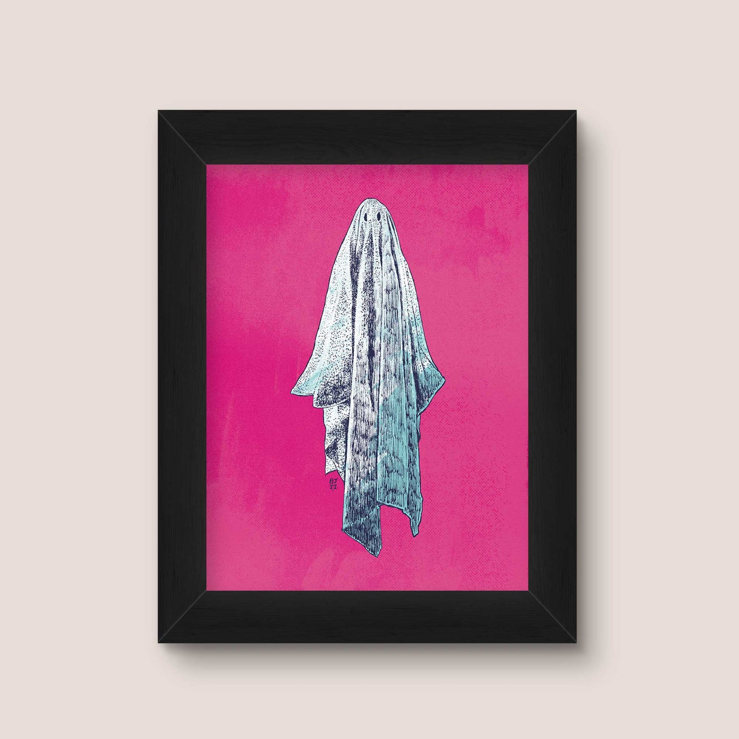 Ghost – Minimalist Art Print - Bejojoart