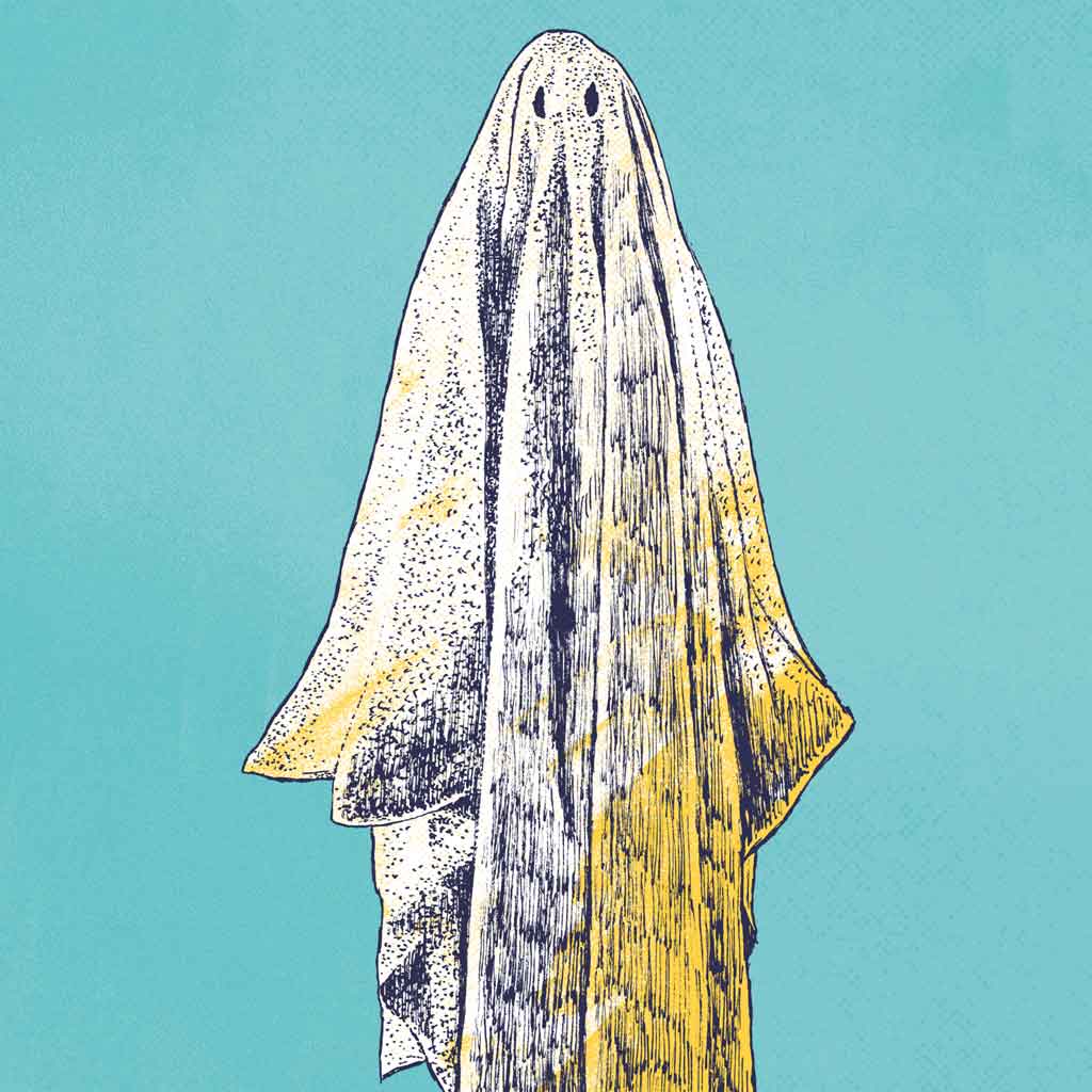 Ghost – Minimalist Art Print - Bejojoart