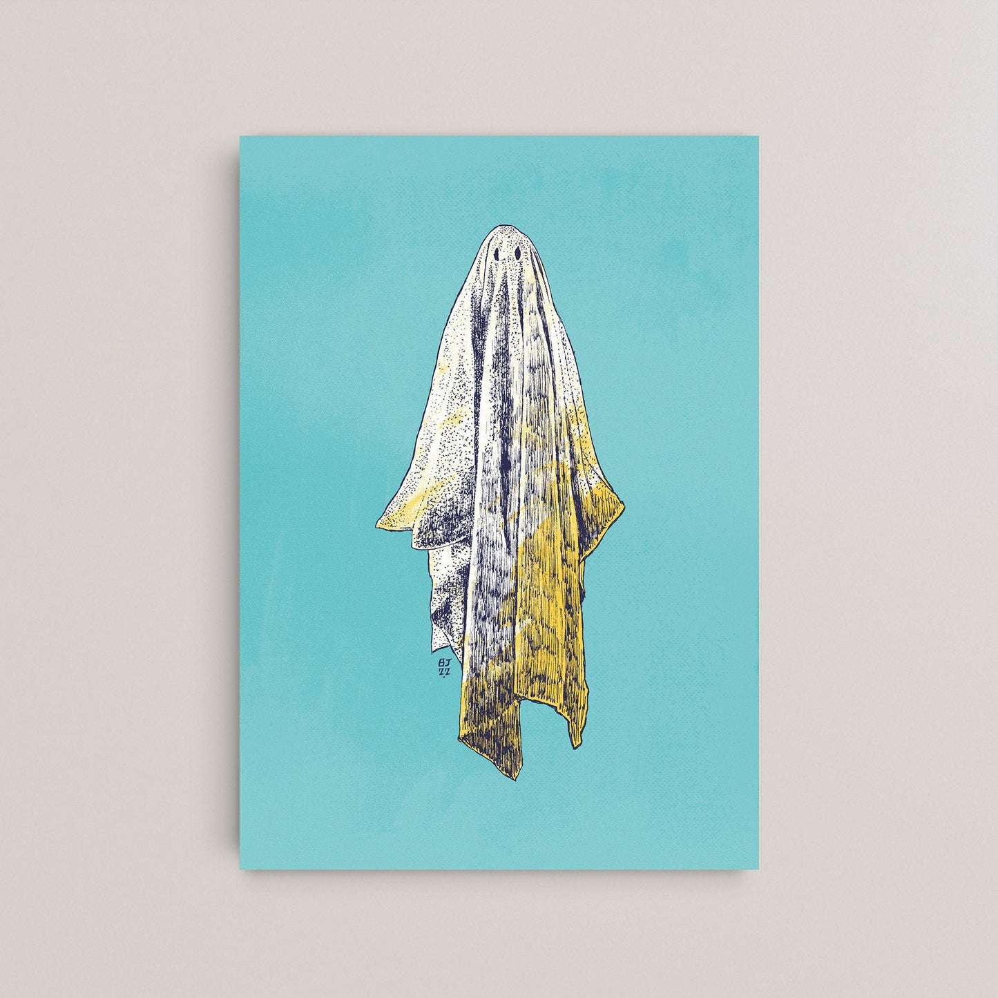 Ghost – Minimalist Art Print - Bejojoart