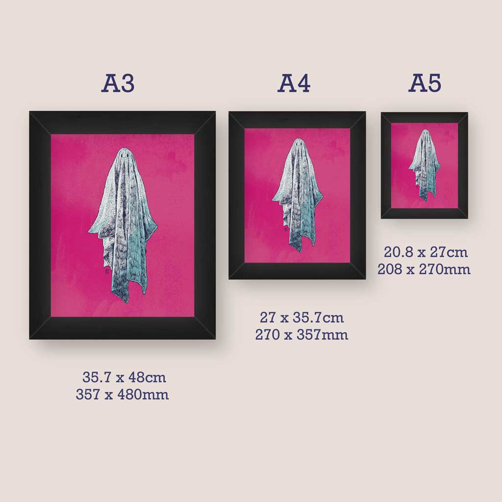 Ghost – Minimalist Art Print - Bejojoart