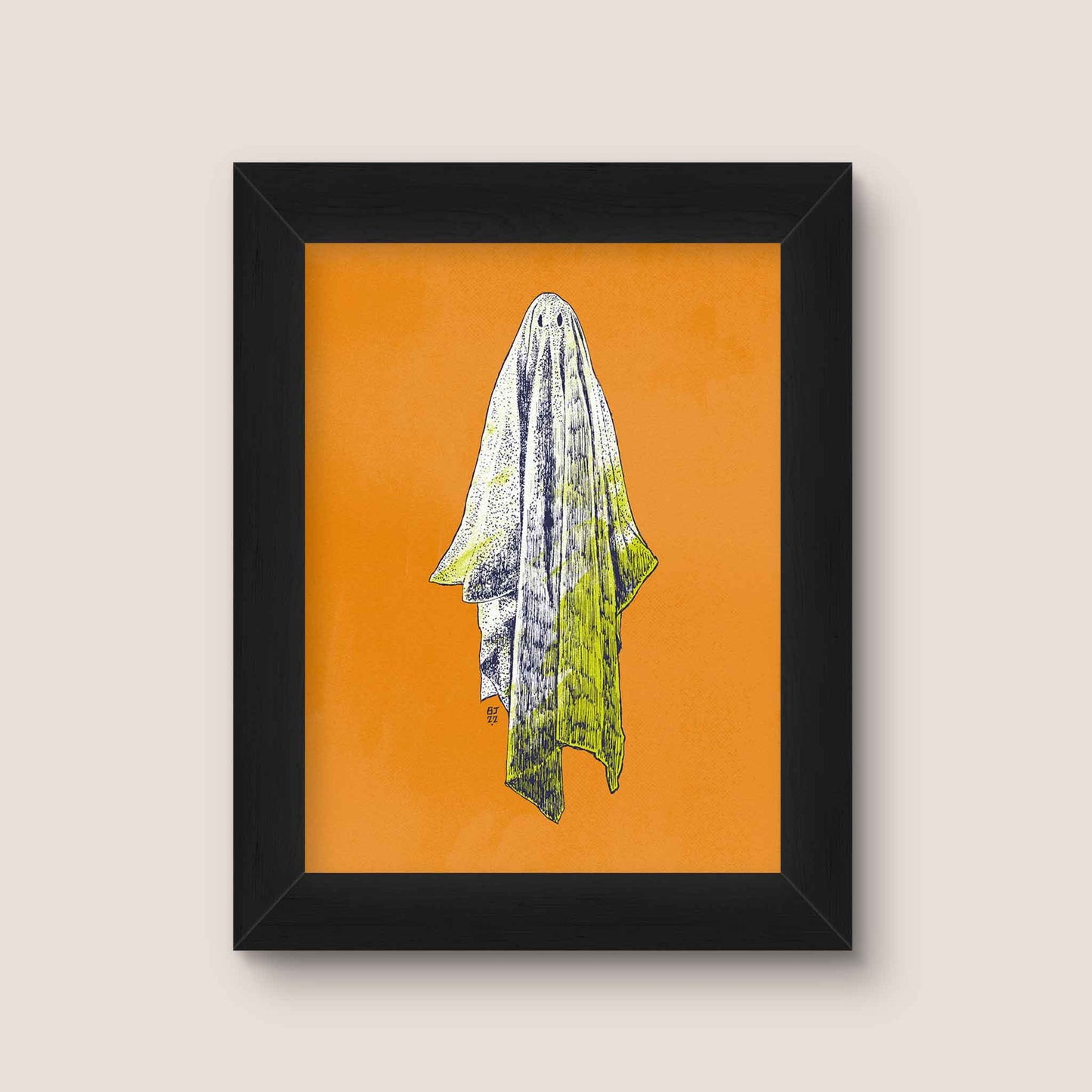 Ghost – Minimalist Art Print - Bejojoart