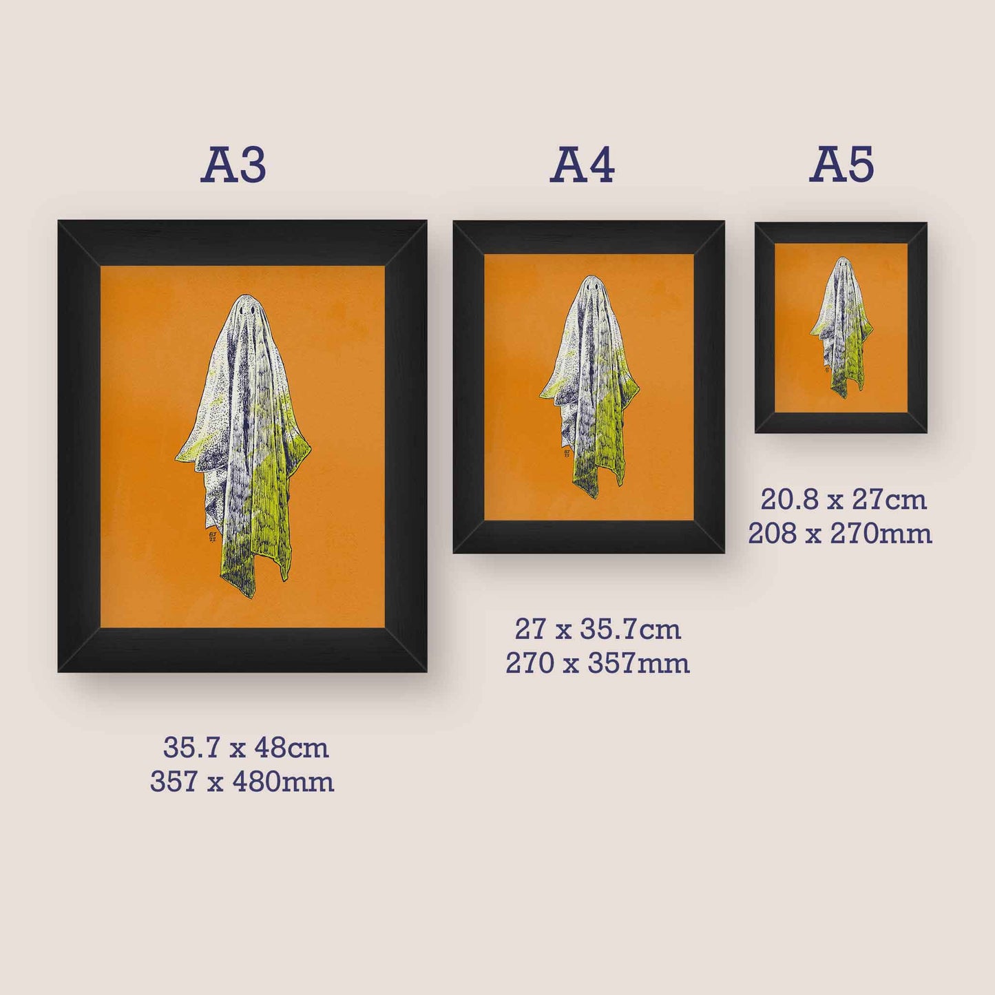Ghost – Minimalist Art Print - Bejojoart