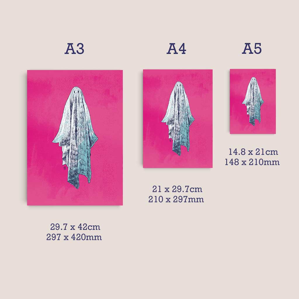 Ghost – Minimalist Art Print - Bejojoart