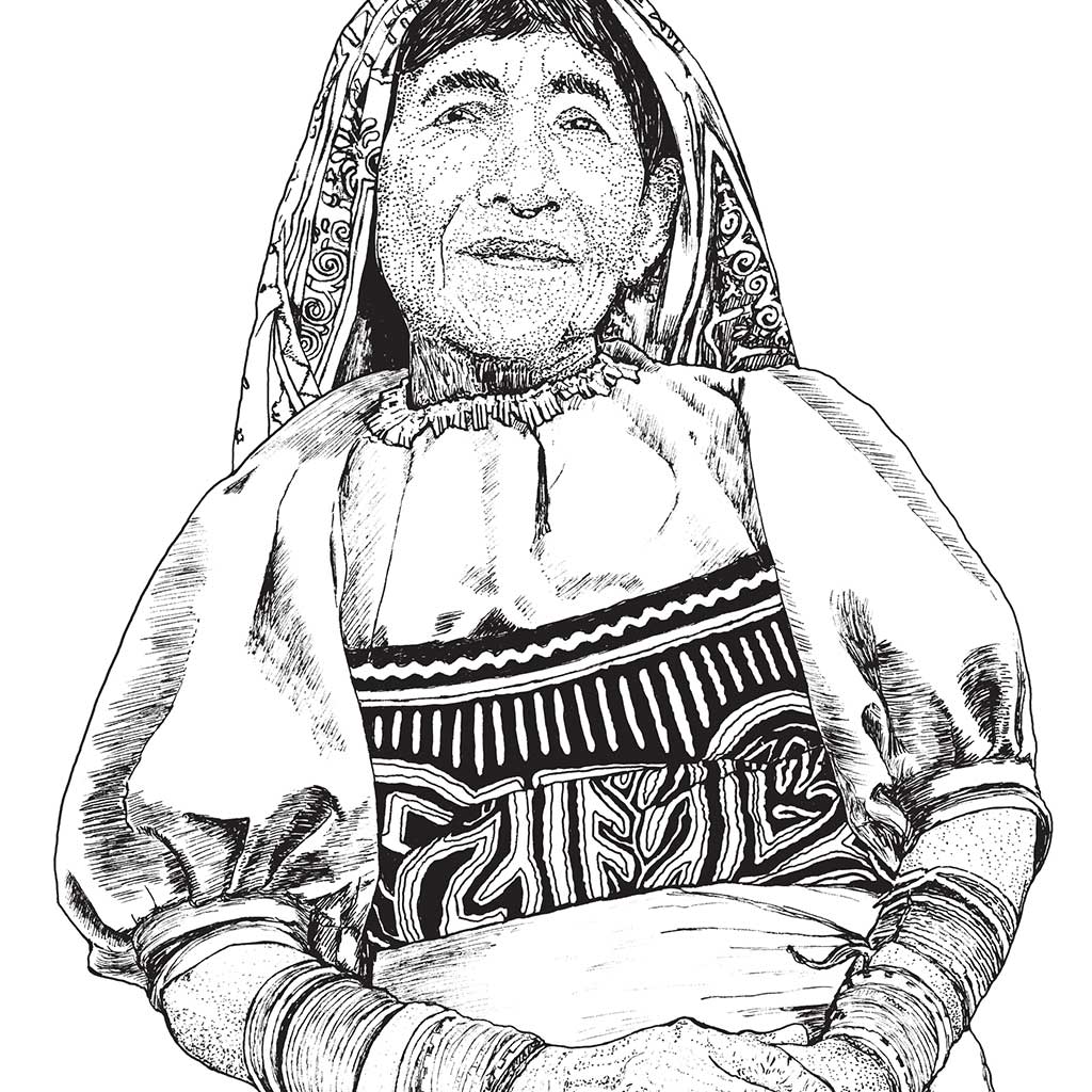 Guna portrait Black & White print - Bejojoart