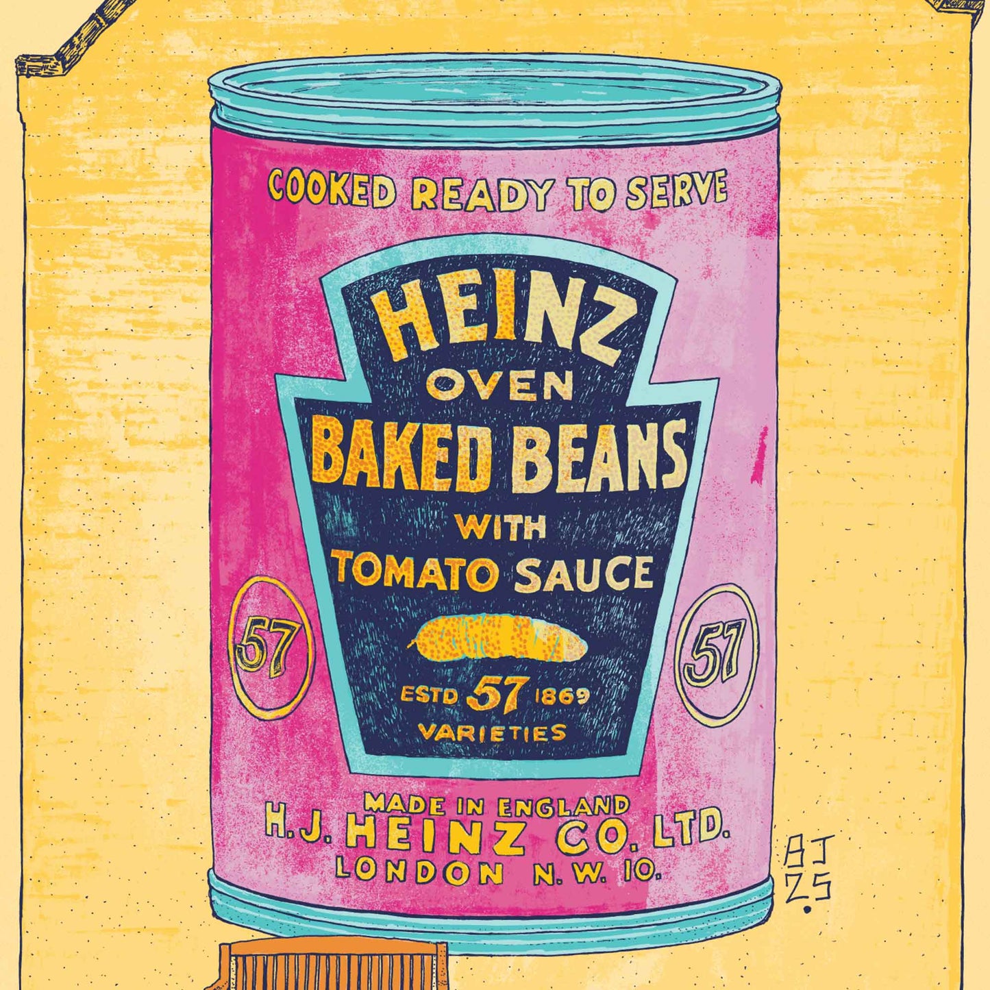 Heinz Baked Beans Mural Art Print – Pop Art Wall Decor - Bejojoart