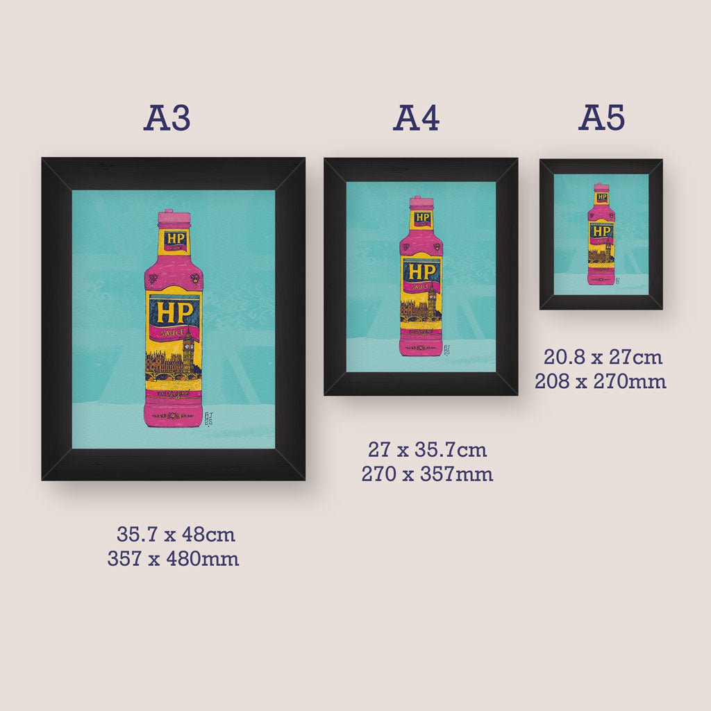 HP Sauce – Colourful Art Print - Bejojoart
