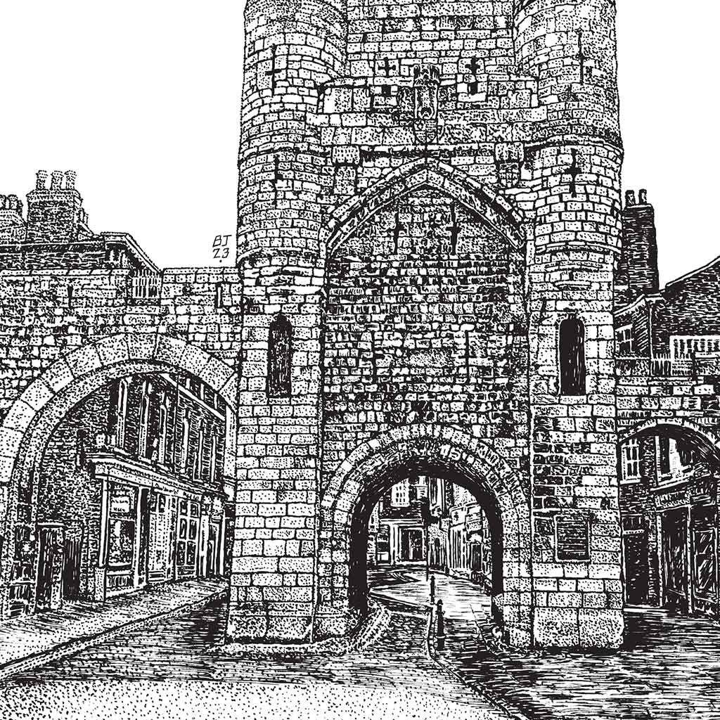 Monk Bar Black & White print - Bejojoart