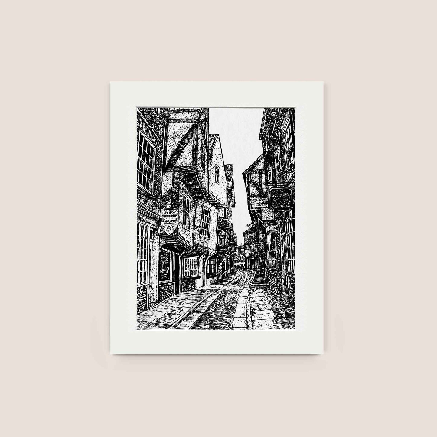 The Shambles Black & White print - Bejojoart