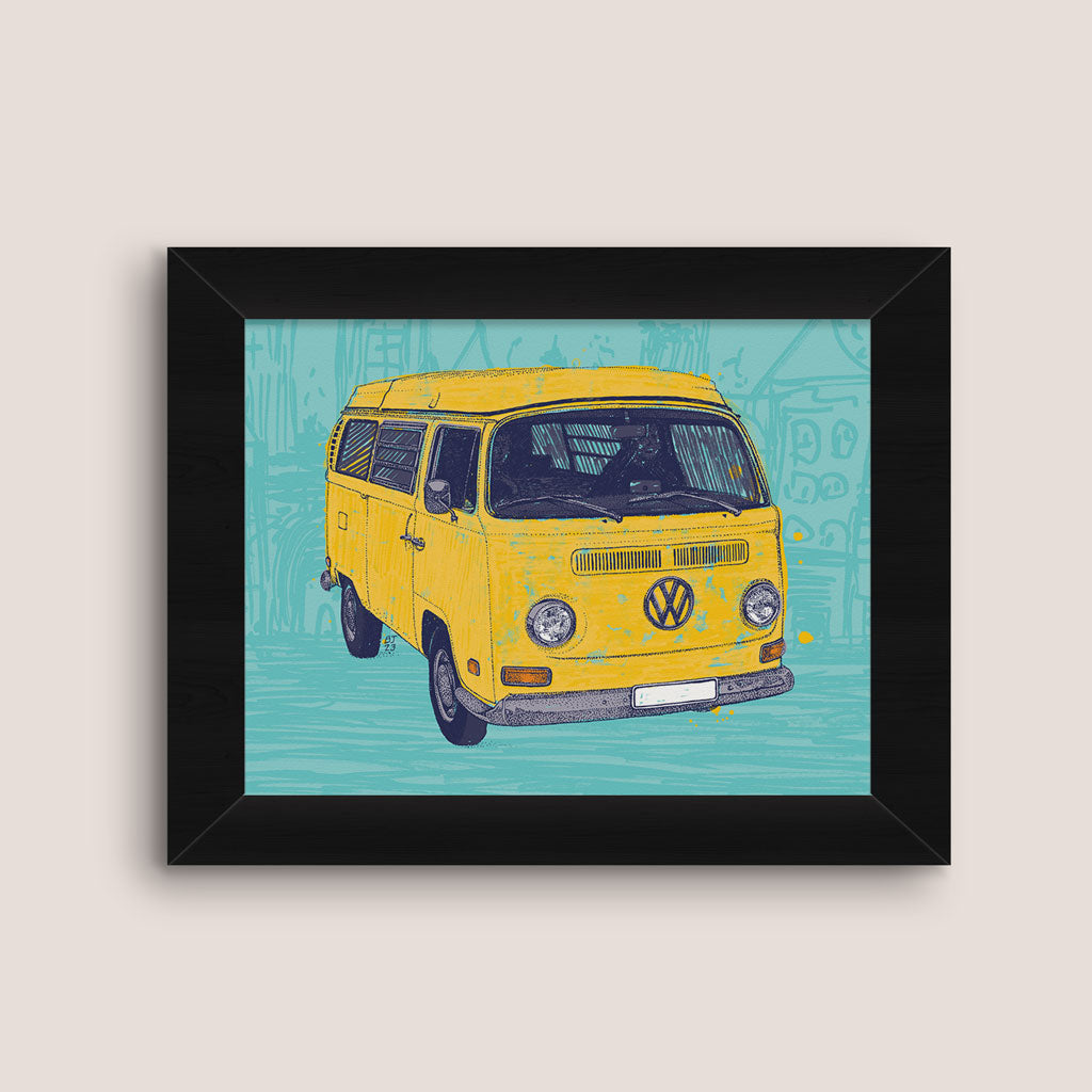 Vintage Camper Print - Retro Travel Art Print