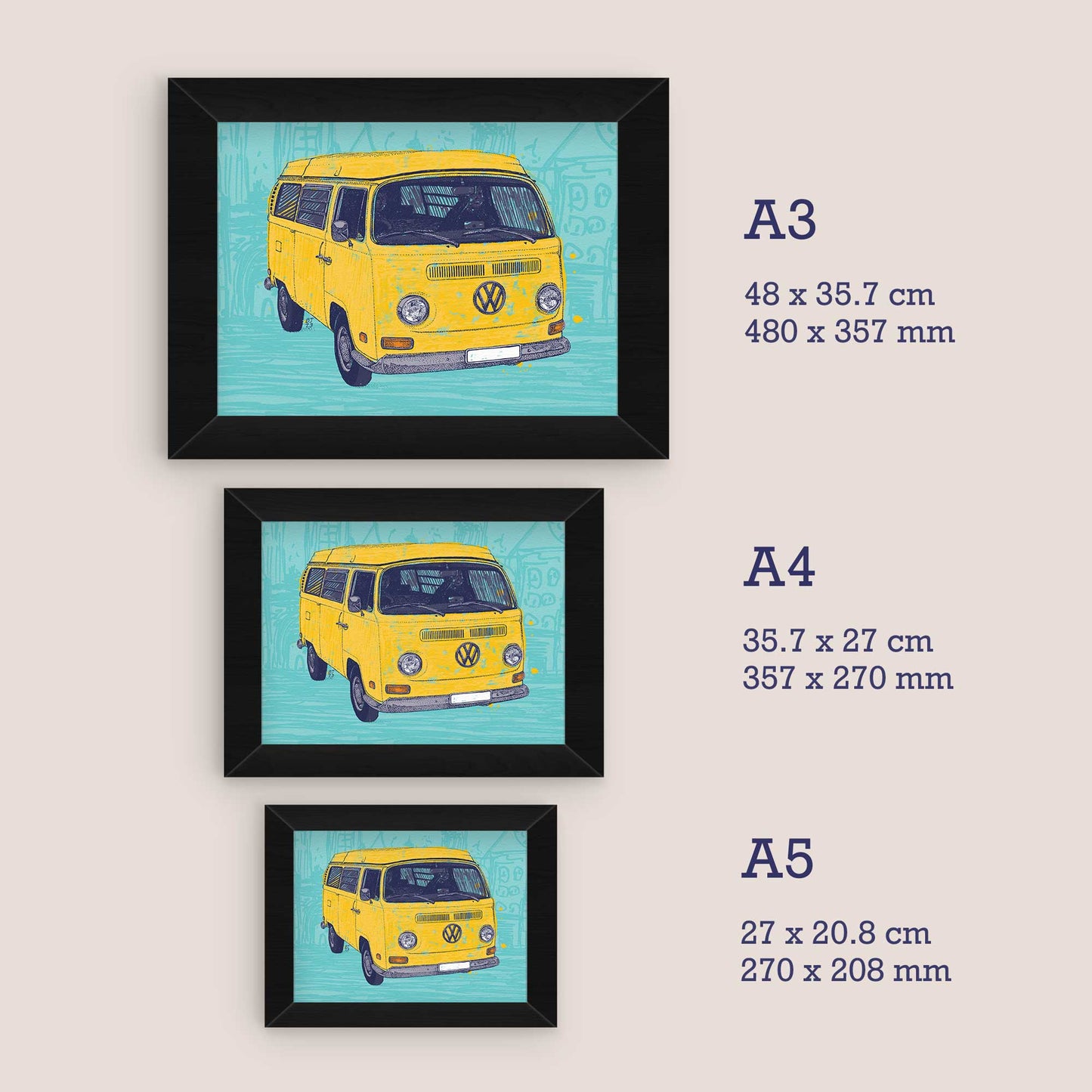 Vintage Camper Print - Retro Travel Art Print