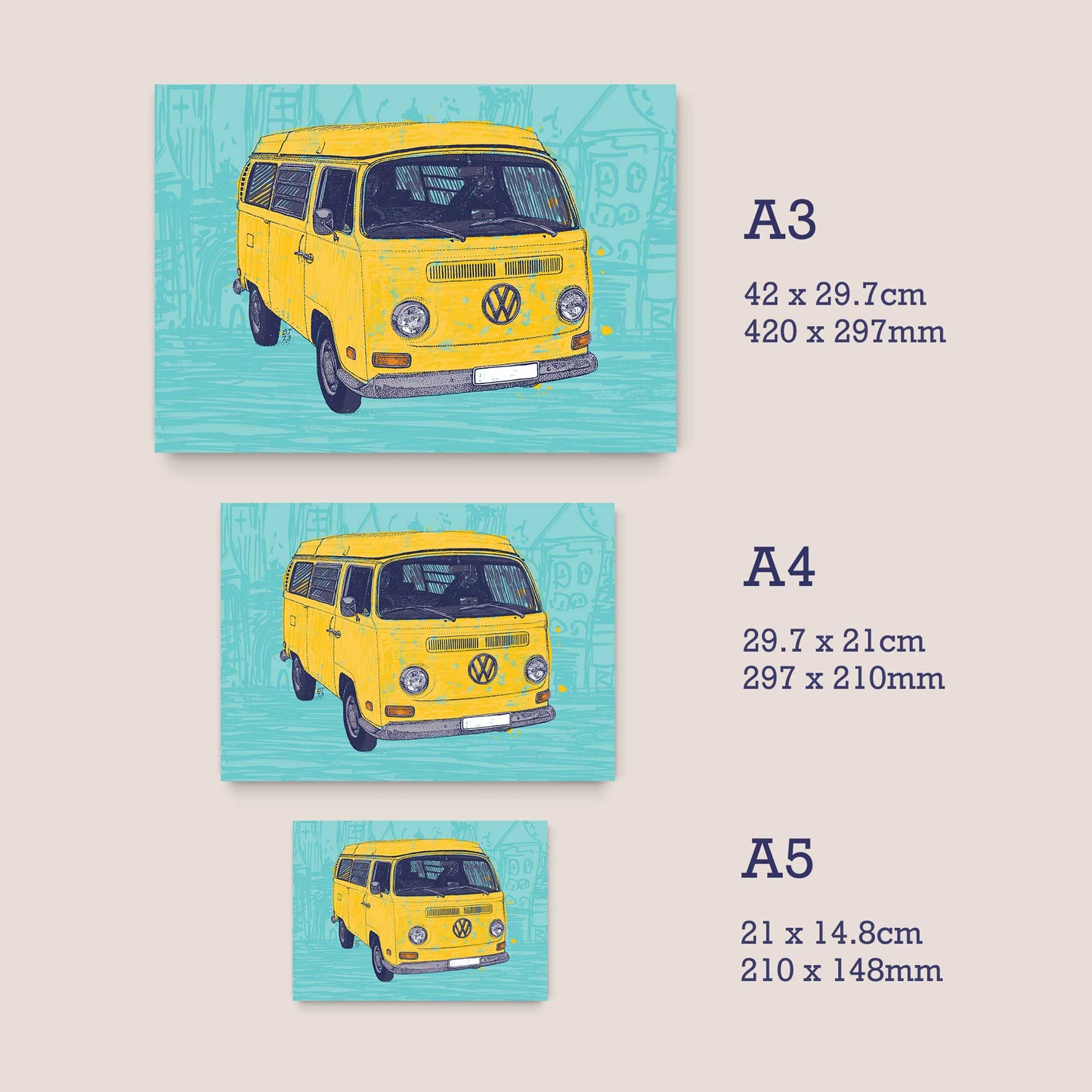Vintage Camper Print - Retro Travel Art Print