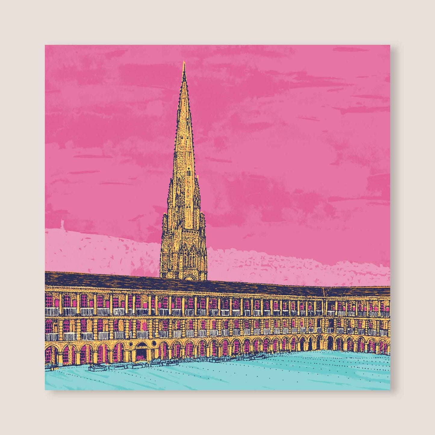 The Piece Hall Halifax Greetings Card