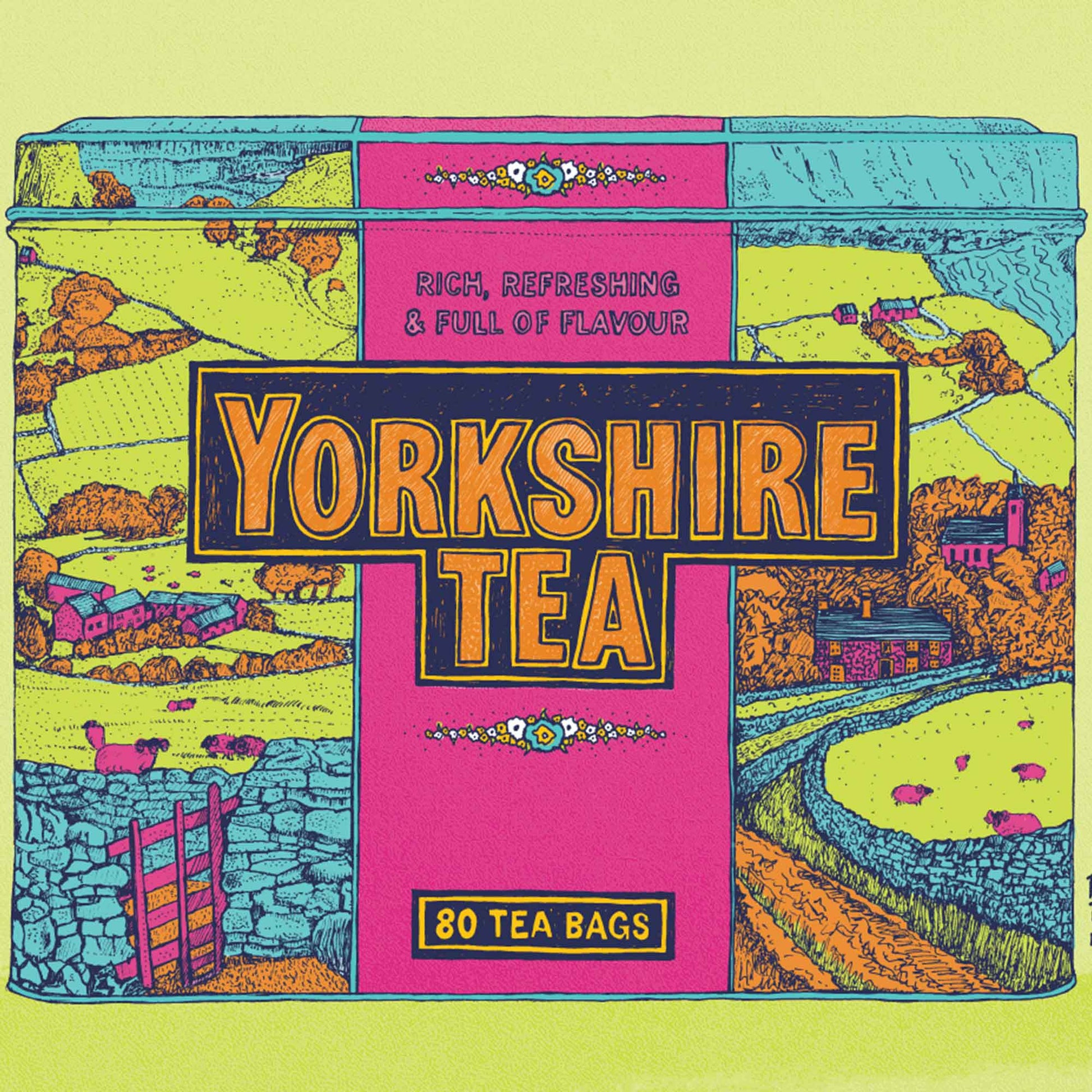 Yorkshire Tea Box - Iconic British Pop Culture Decor - Bejojoart