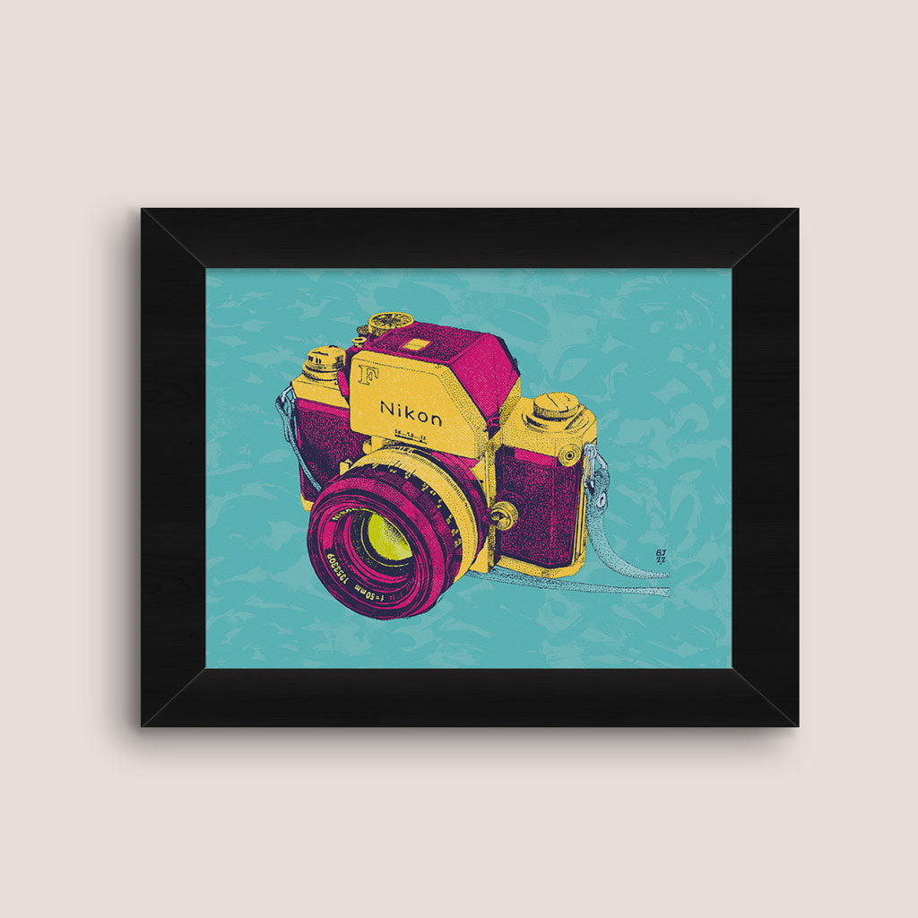 Vintage camera poster
