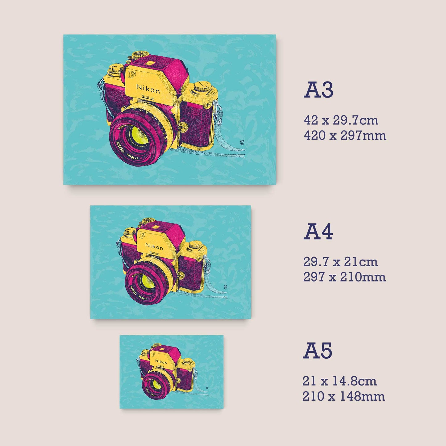 Vintage camera poster
