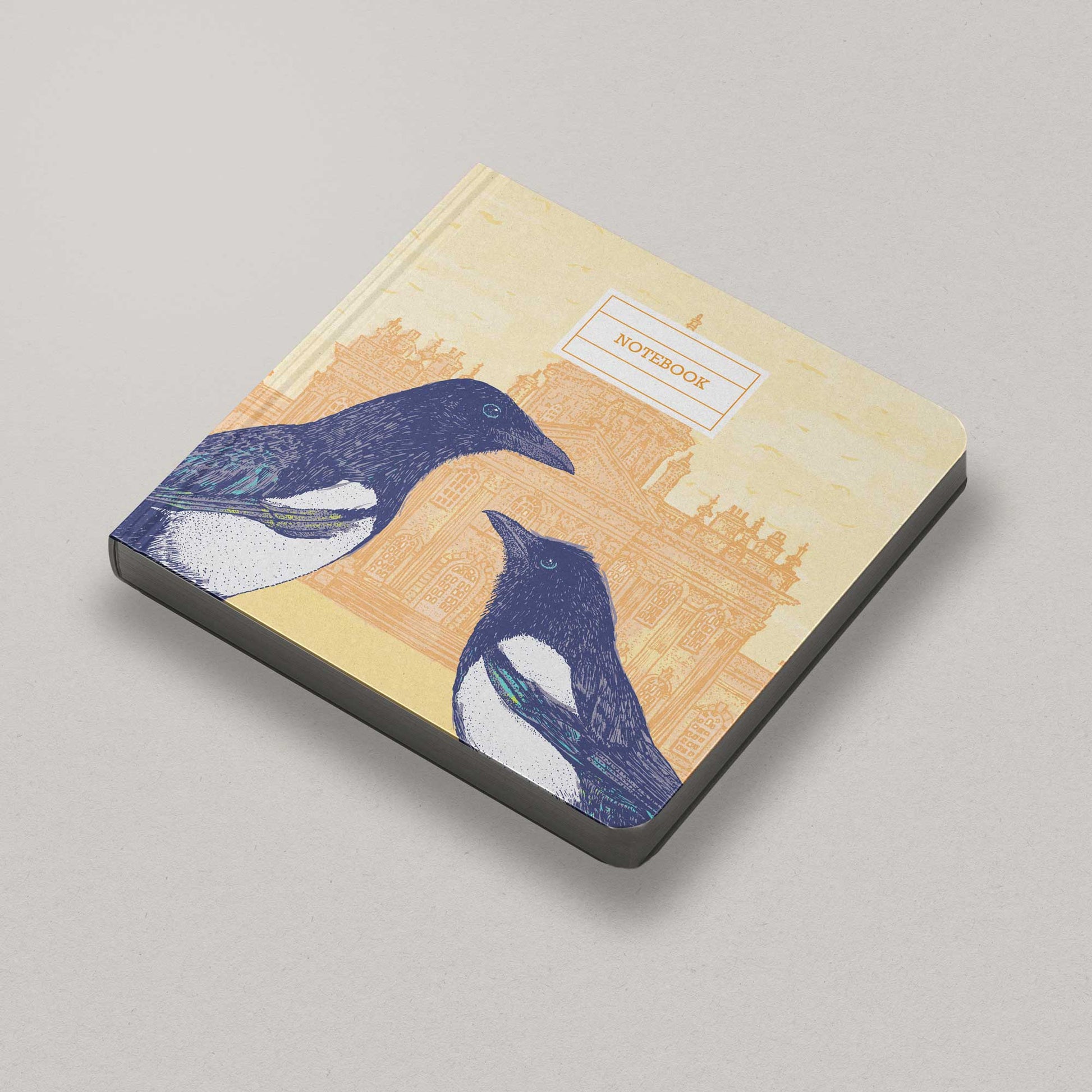 Magpies illustration notebook by Bejojoart