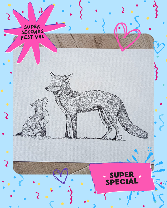 Foxes - Original print