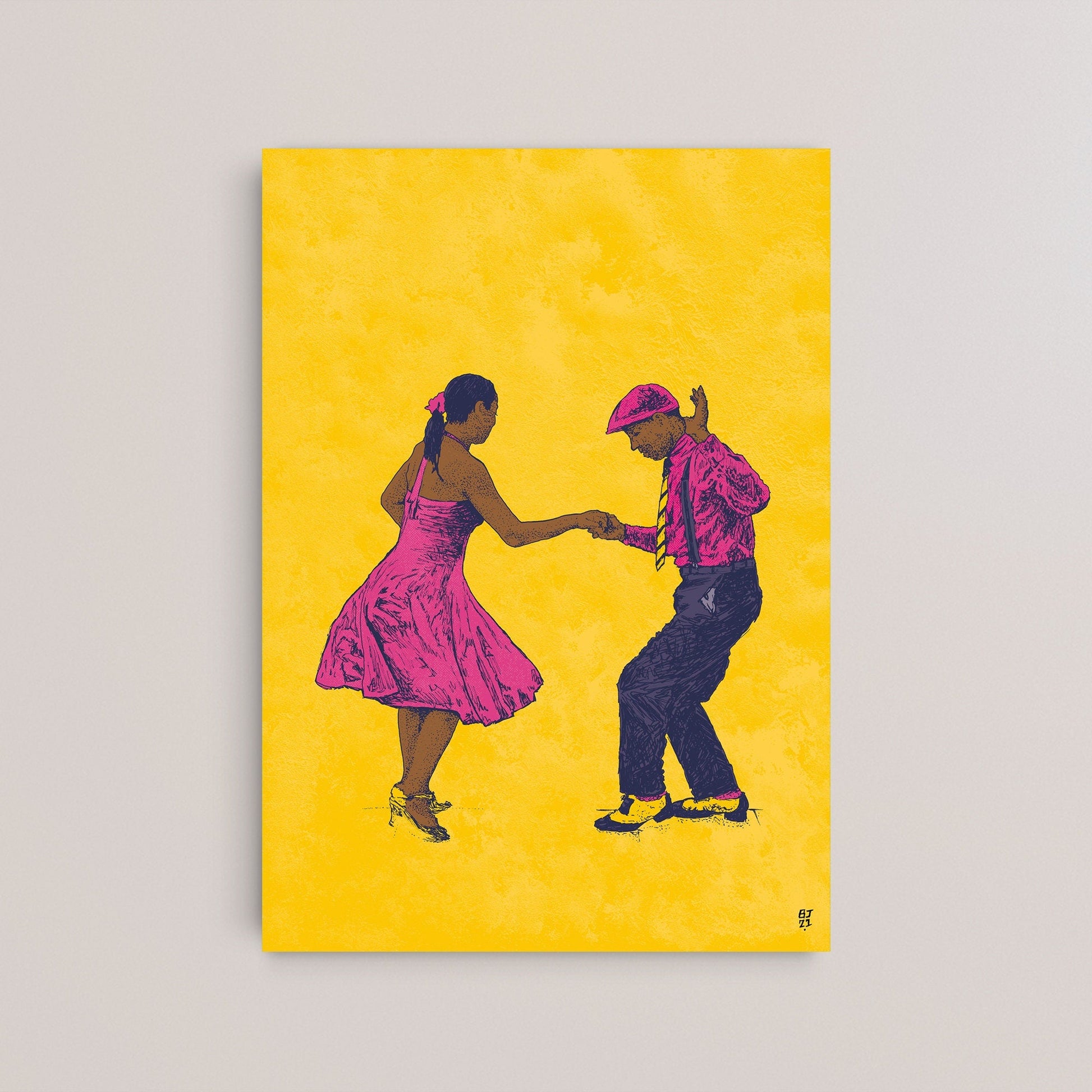 Dancing couple - Bejojoart