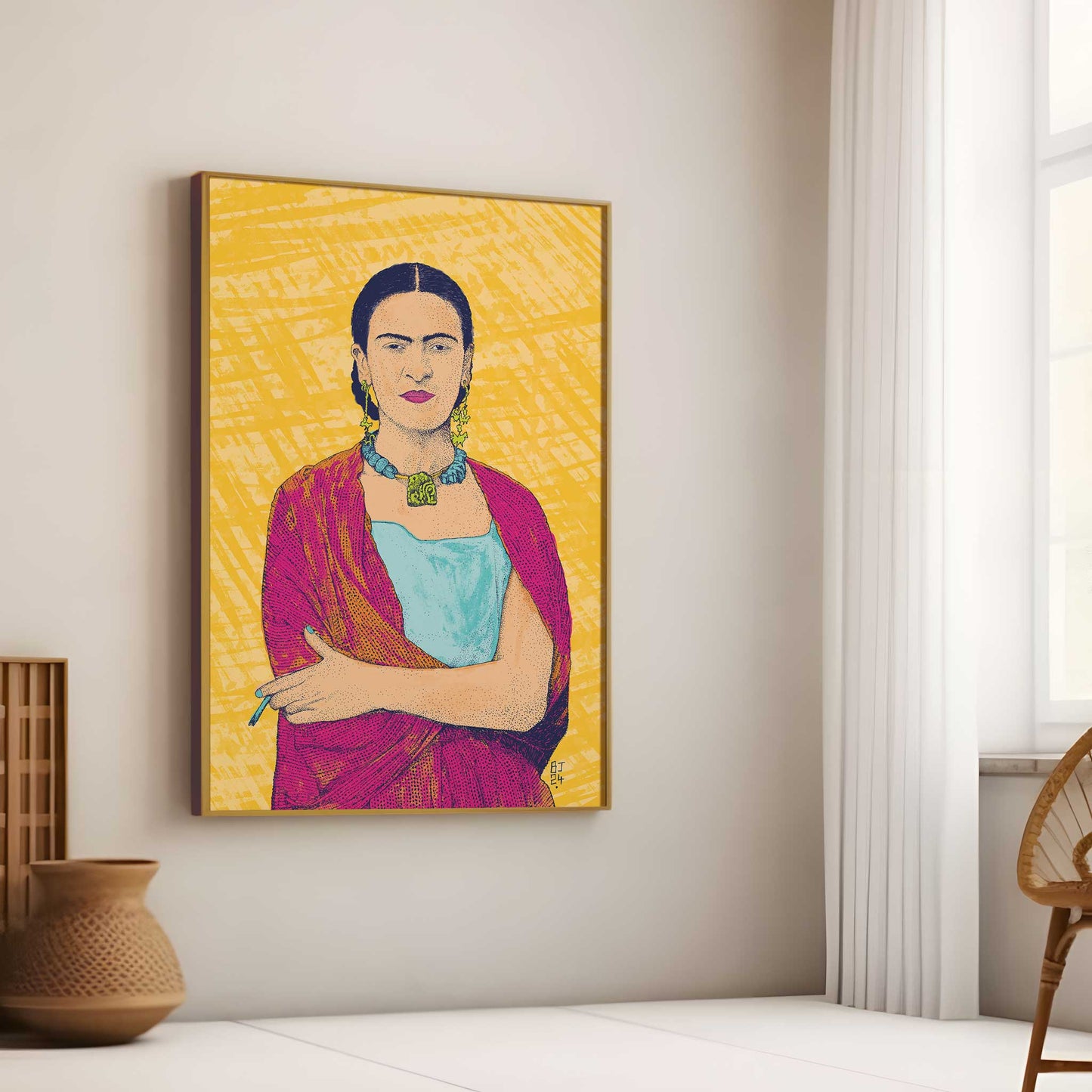 Frida Kahlo Art Print – Bright and Vibrant Poster - Bejojoart
