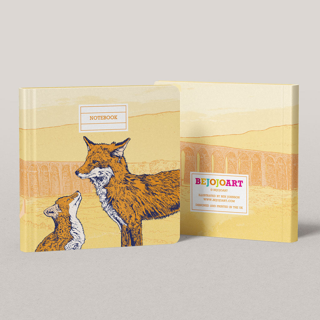 Fox illustration notebook by Bejojoart