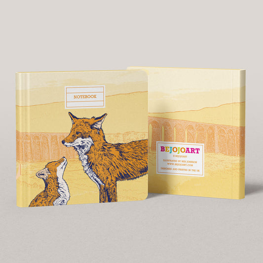 Fox illustration notebook by Bejojoart