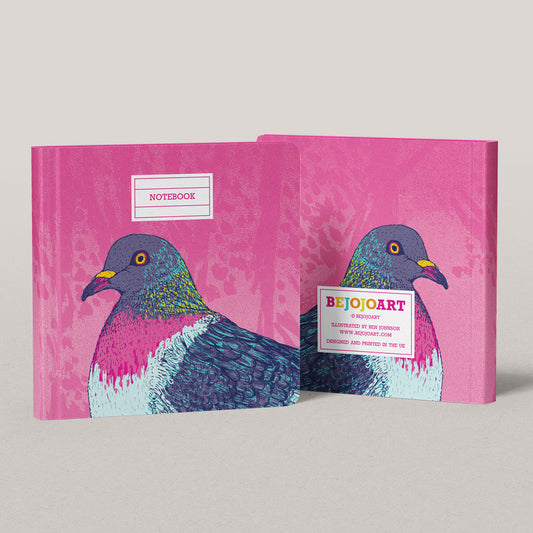 Pigeon illustration notebook by Bejojoart