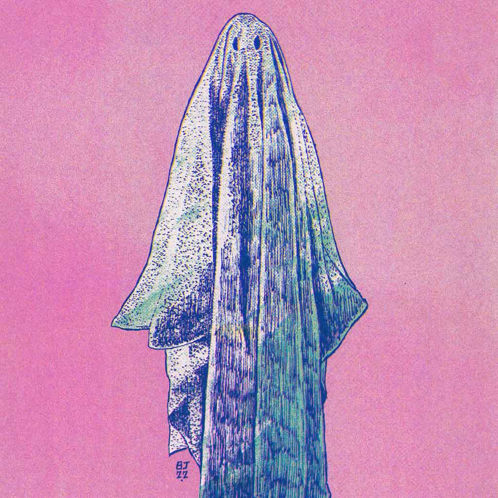 Ghost Risograph print - Bejojoart
