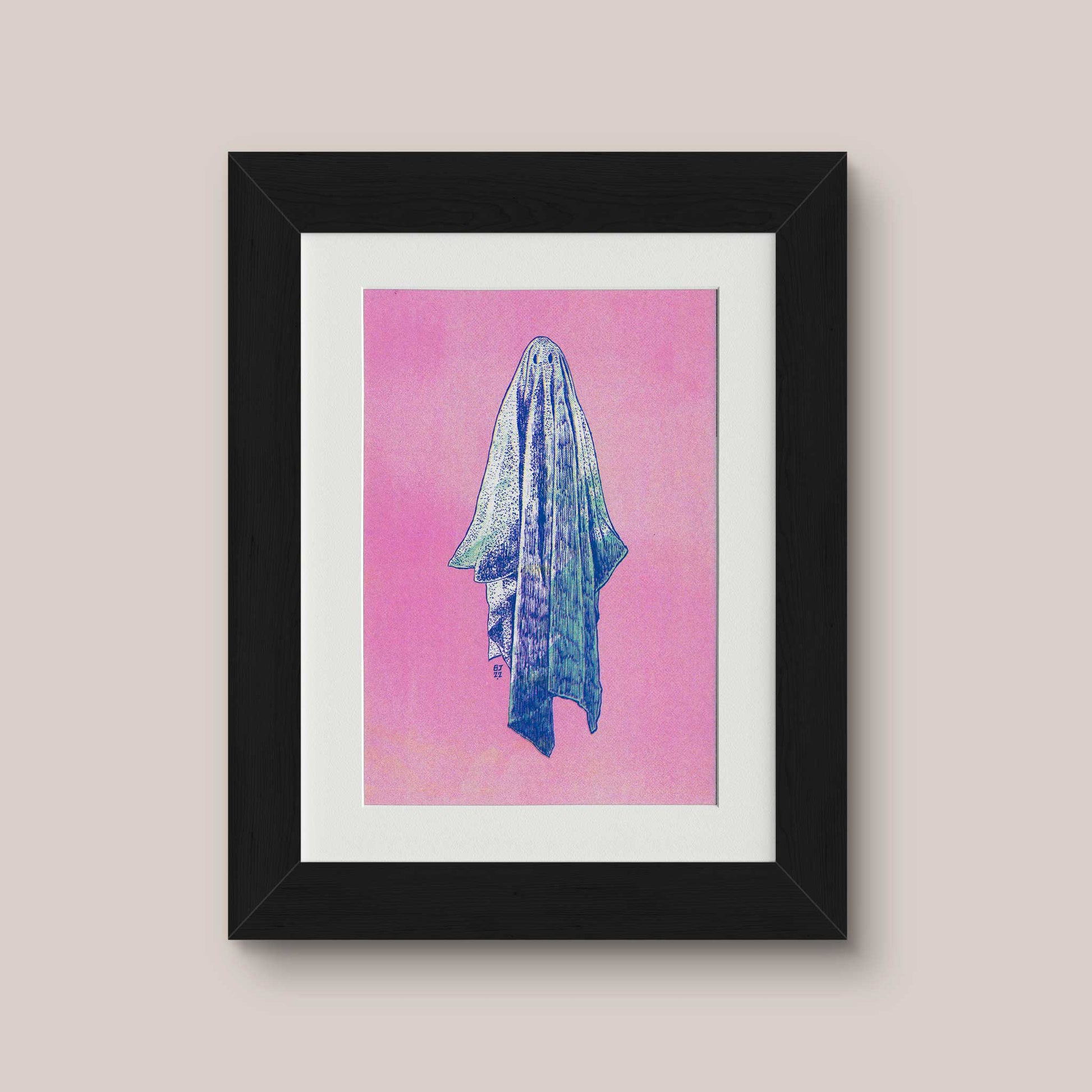 Ghost Risograph print - Bejojoart