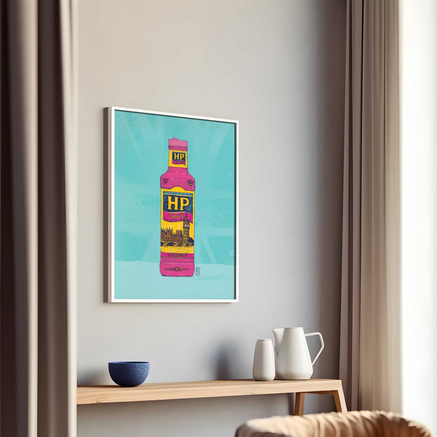 HP Sauce – Colourful Art Print - Bejojoart