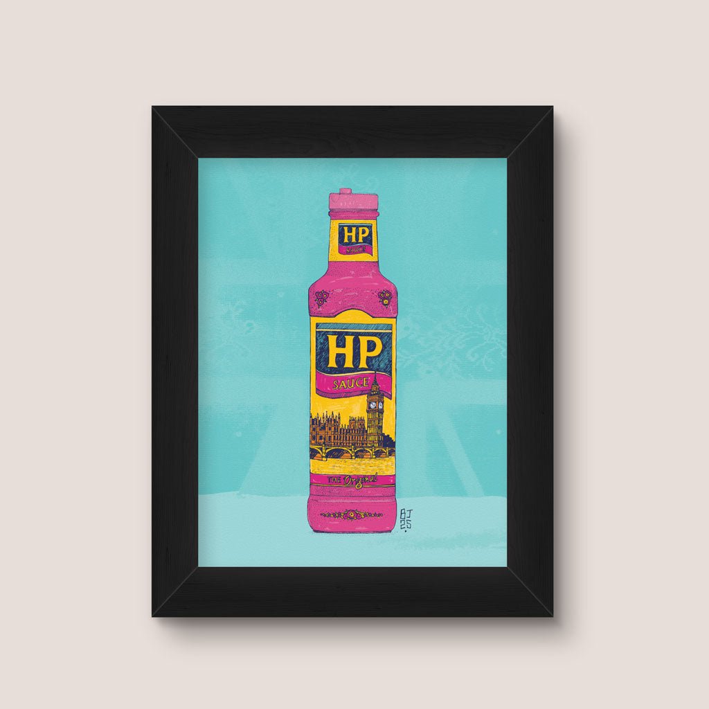 HP Sauce – Colourful Art Print - Bejojoart