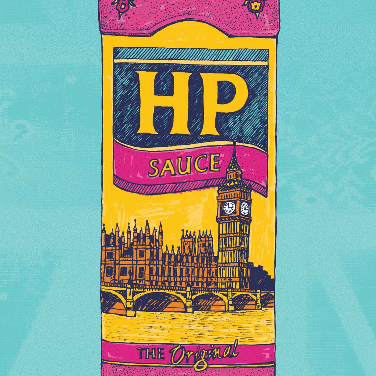 HP Sauce – Colourful Art Print - Bejojoart
