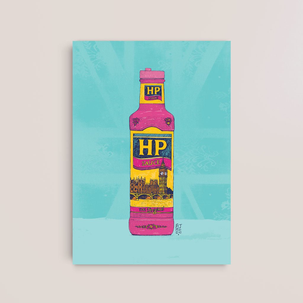HP Sauce – Colourful Art Print - Bejojoart