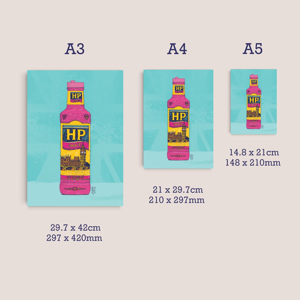 HP Sauce – Colourful Art Print - Bejojoart