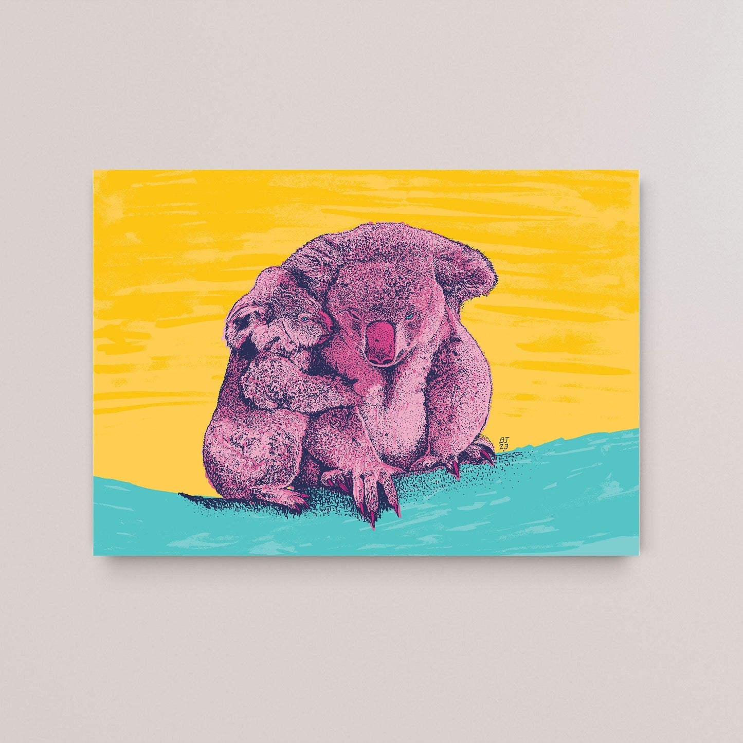 Koala 'doe' and 'joey' - Bejojoart