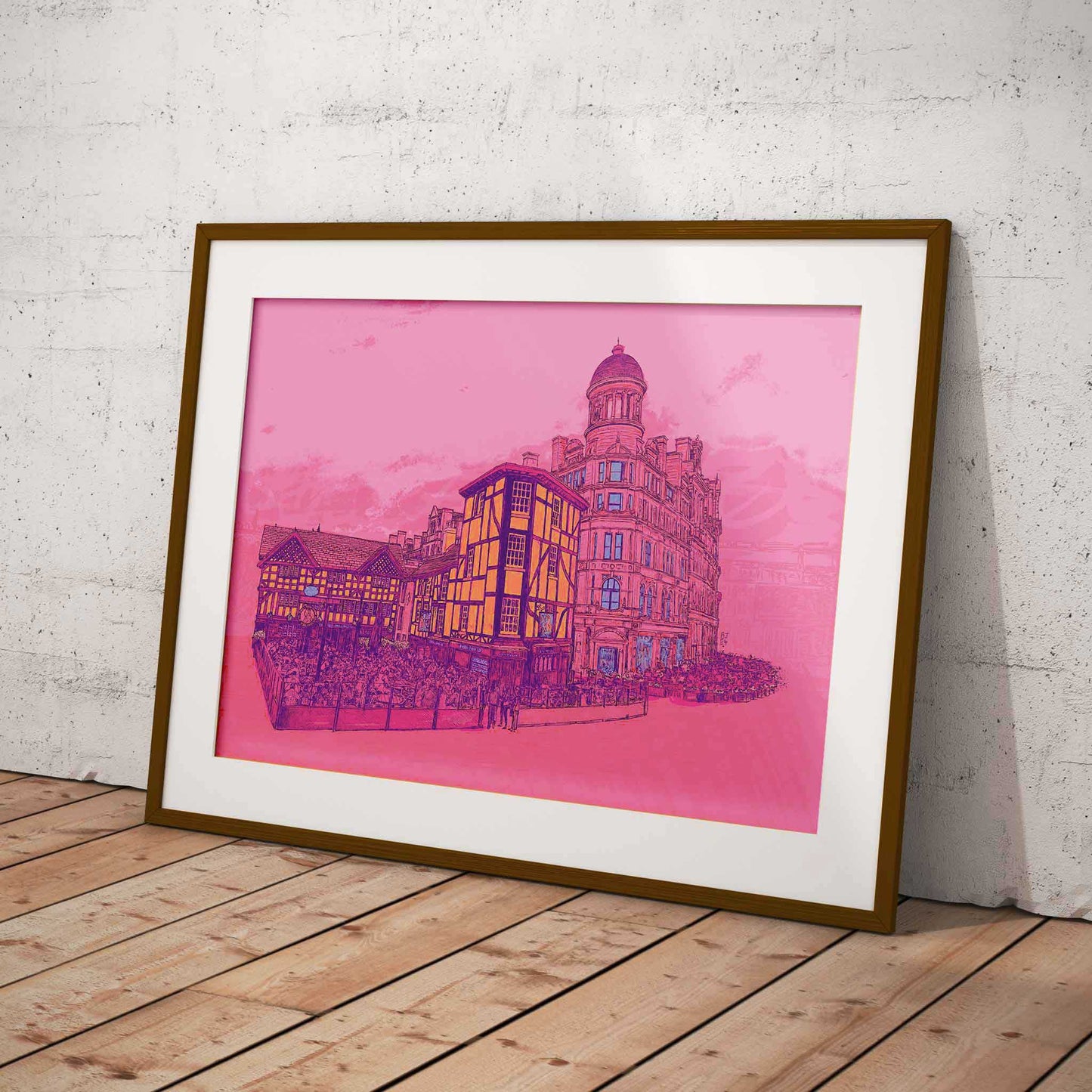 Manchester Shambles (pink) - Test print