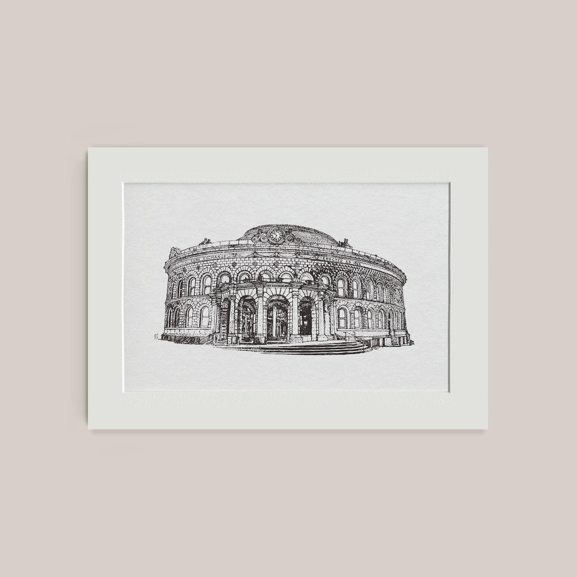 Leeds Corn Exchange Black & White print - Bejojoart