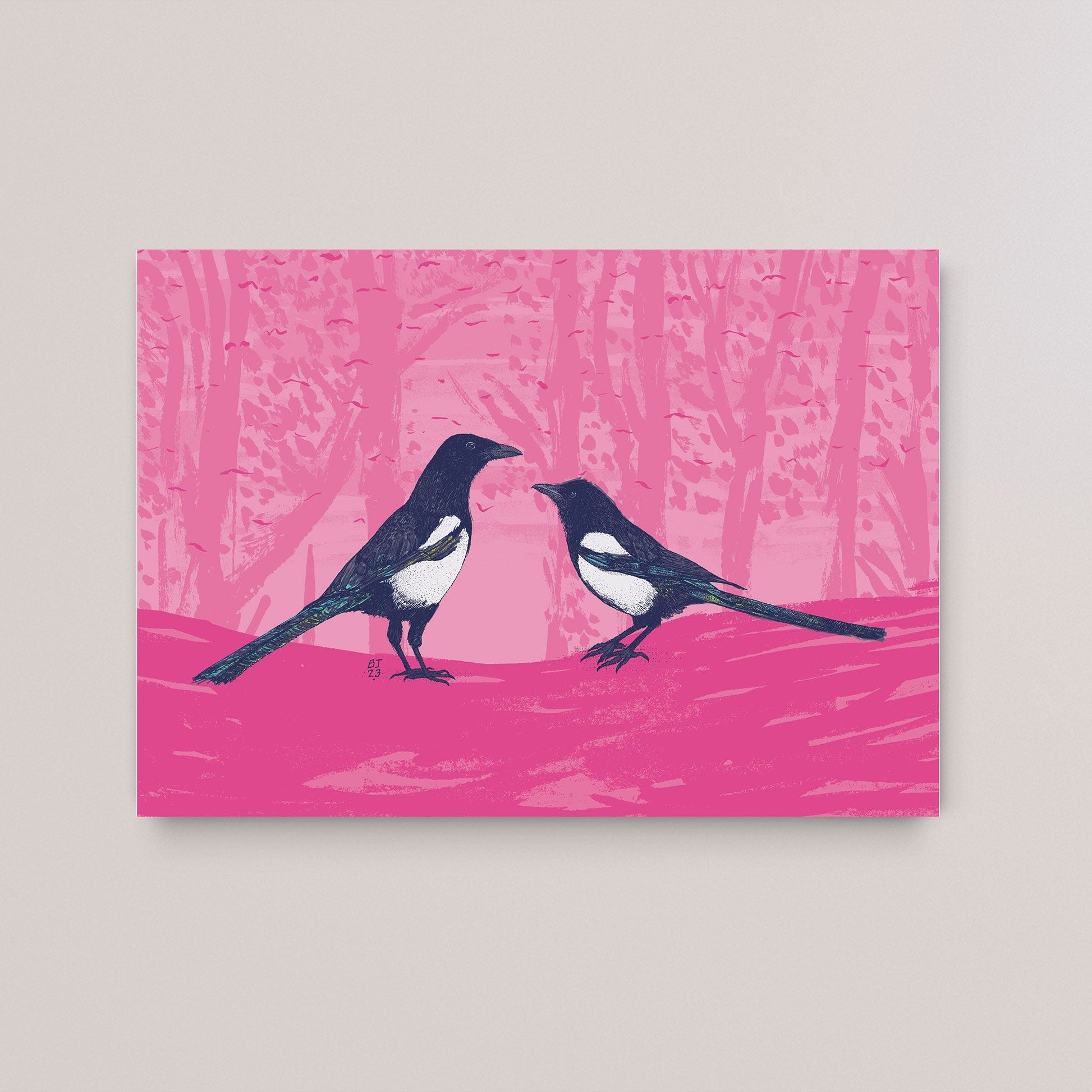 Magpies - Two for joy - Bejojoart