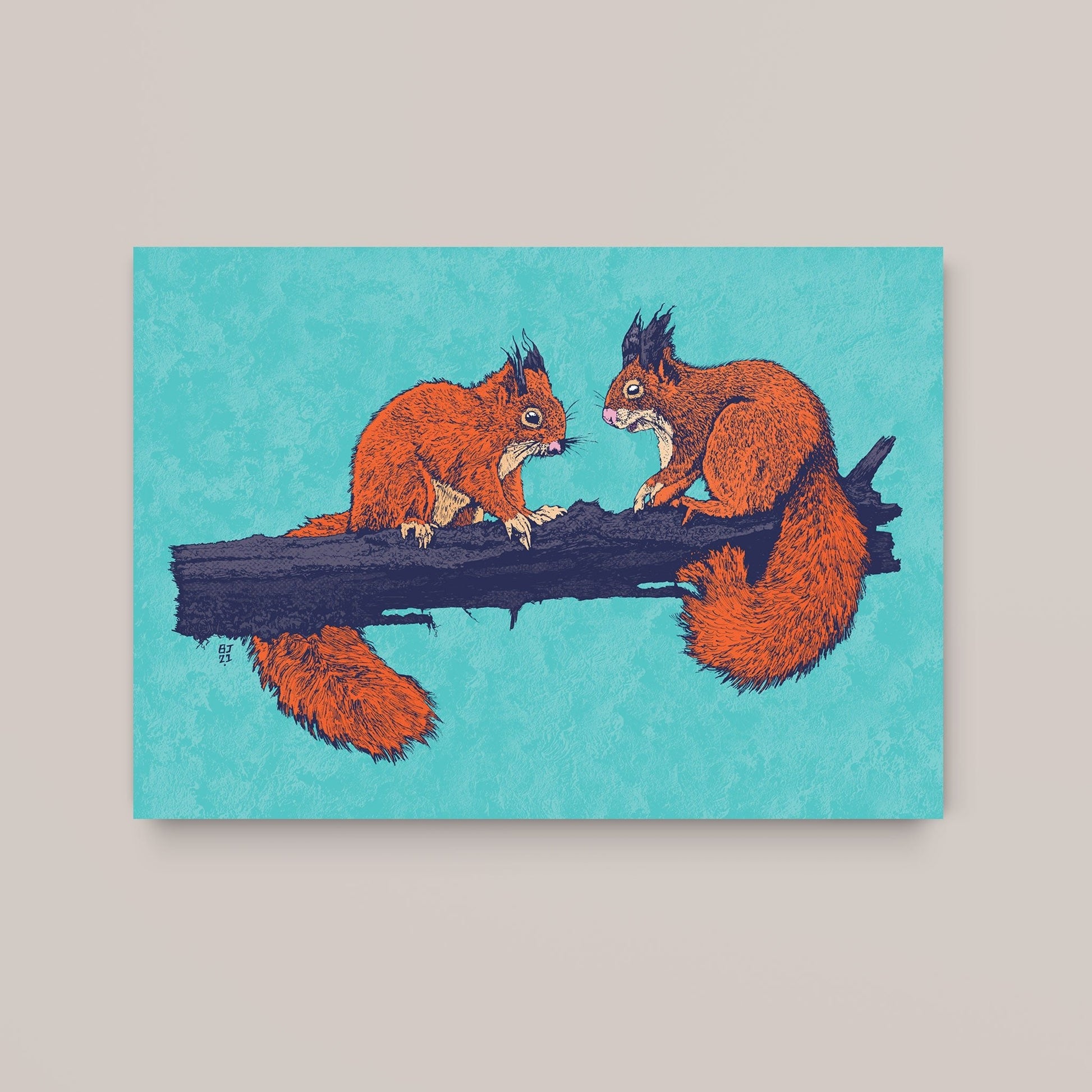 Red squirrels - Bejojoart