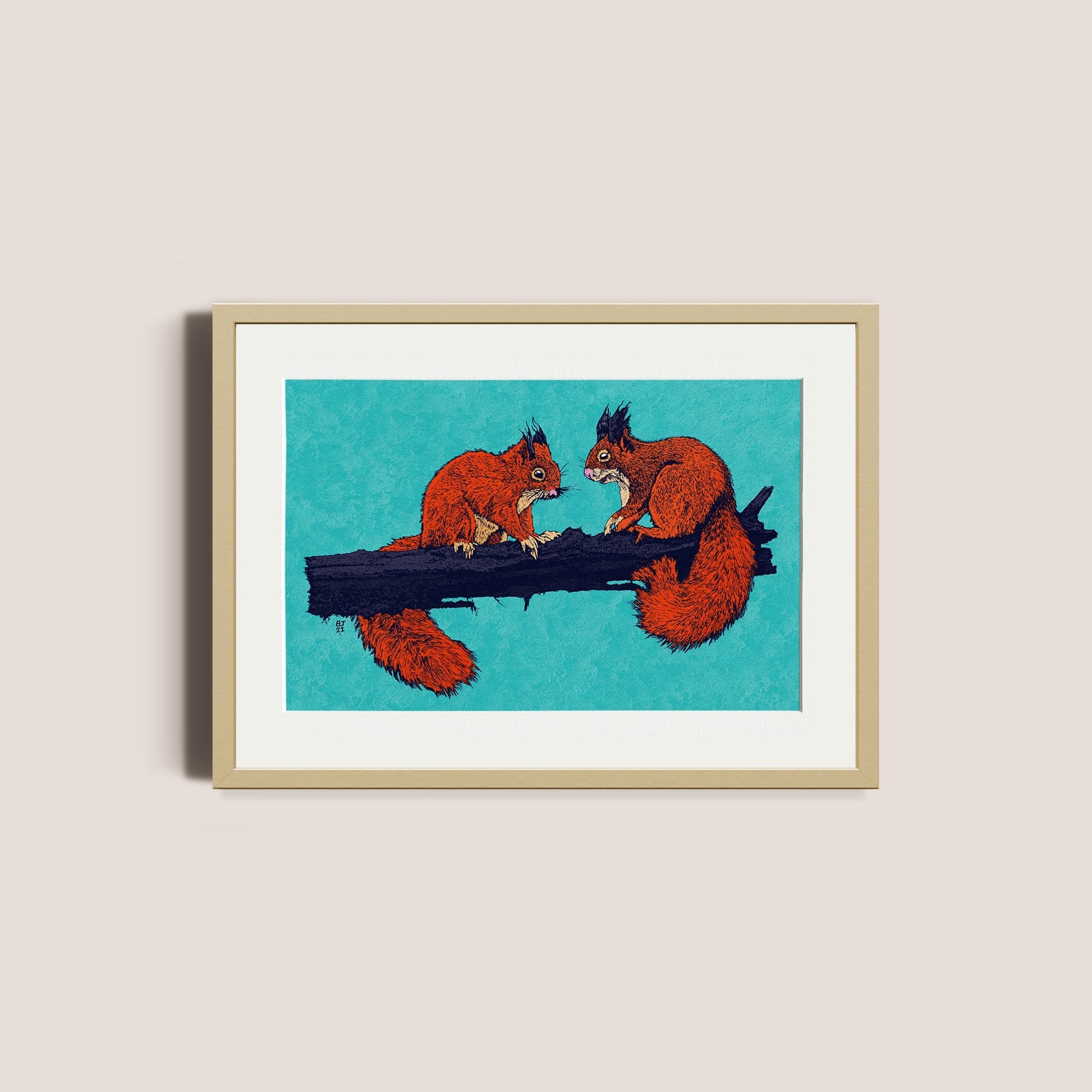 Red squirrels - Bejojoart