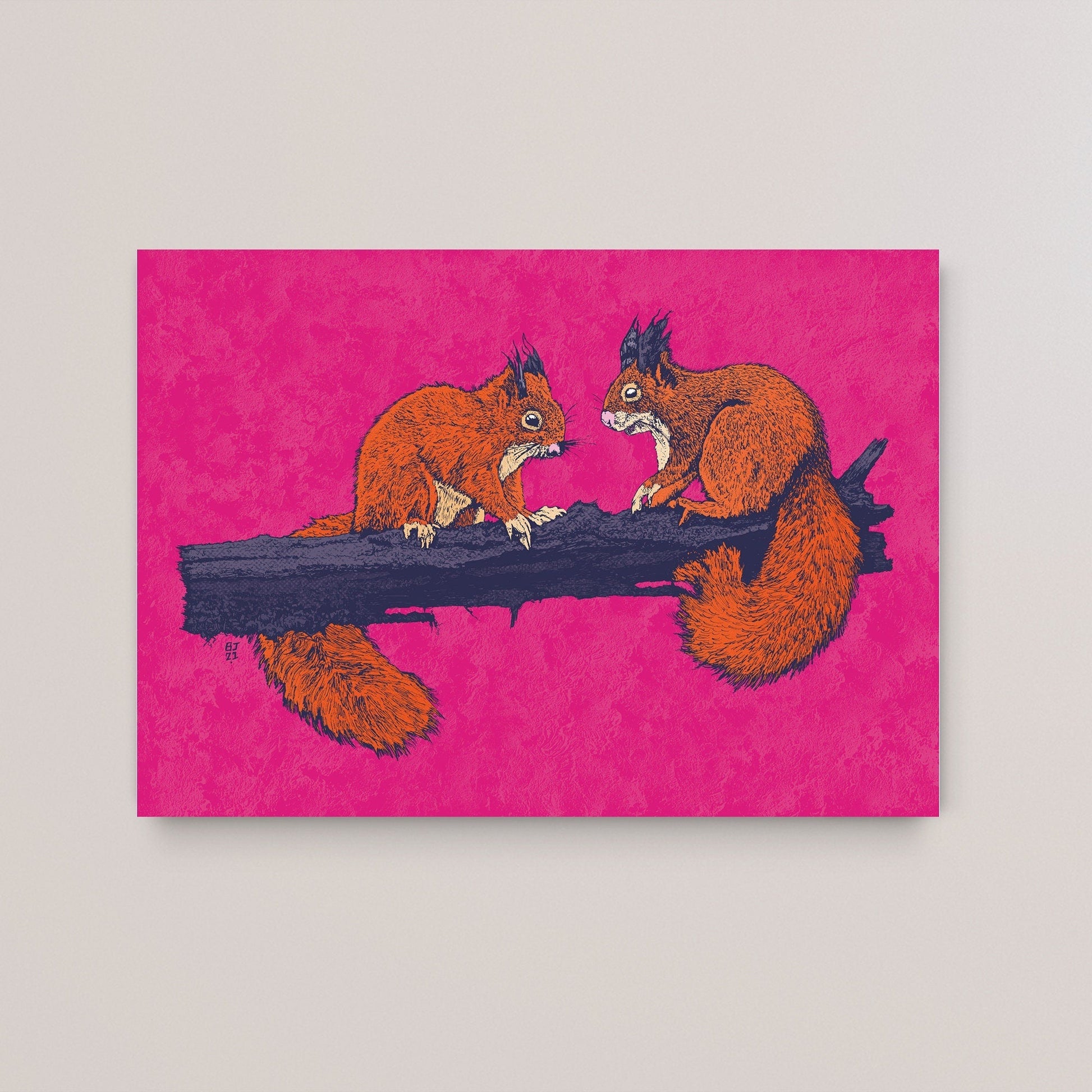 Red squirrels - Bejojoart