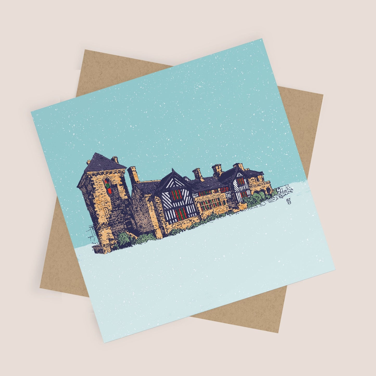 Shibden Hall Christmas Card - Bejojoart