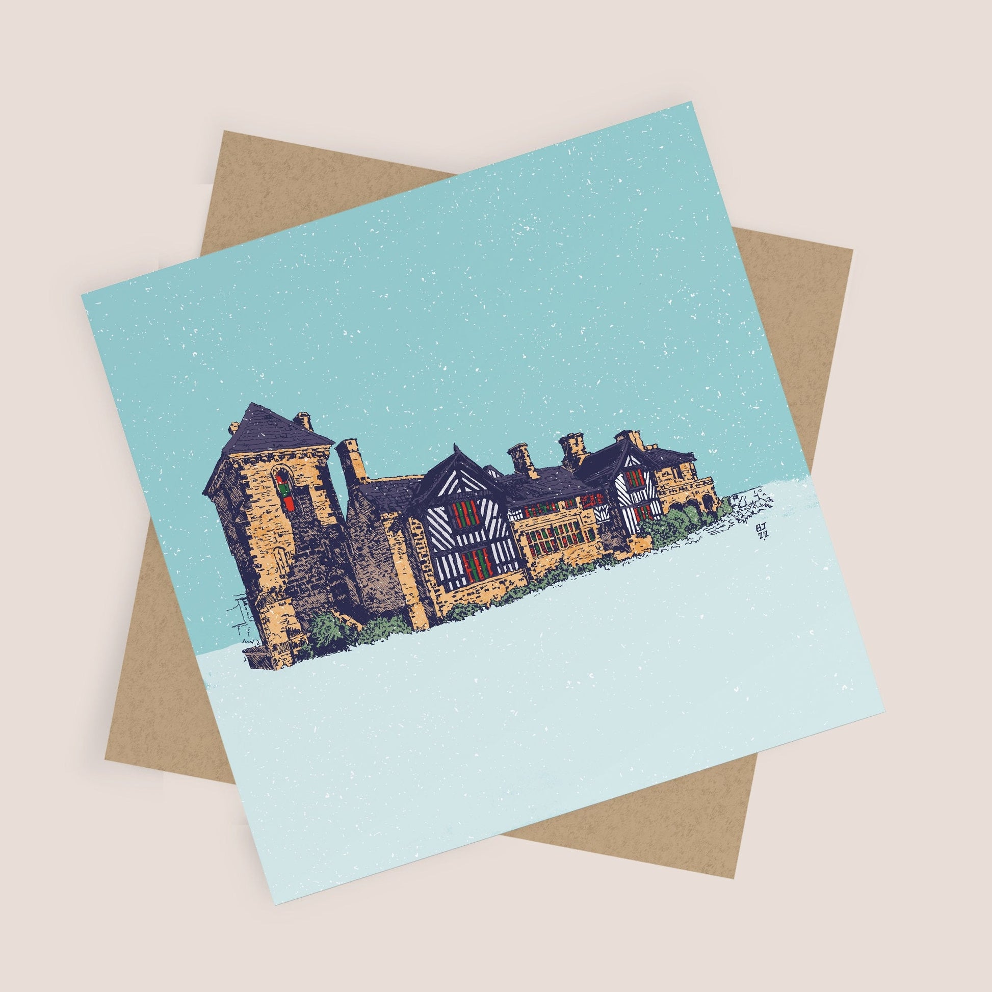 Shibden Hall Christmas Card - Bejojoart