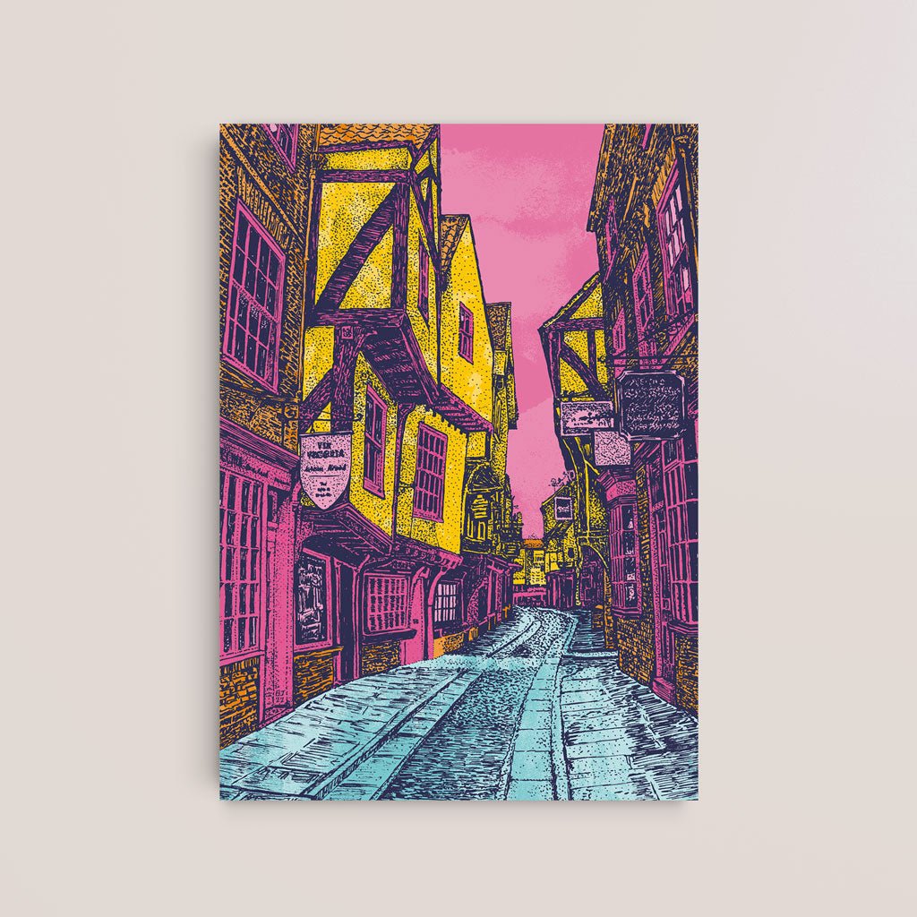 The Shambles, York – Vibrant Art Print of Historic Medieval Street - Bejojoart