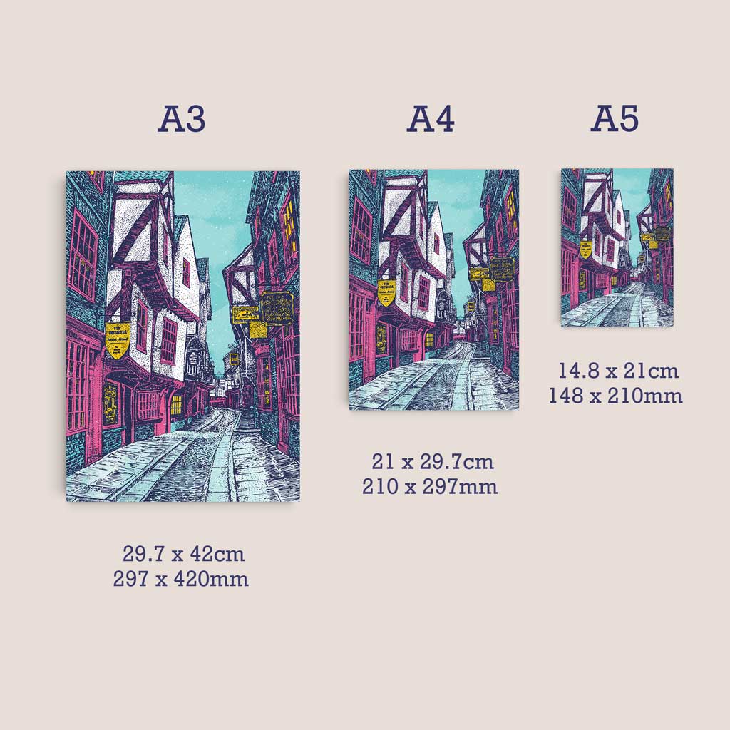 The Shambles, York Winter Print – Seasonal Colour Palette - Bejojoart