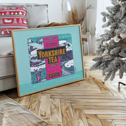 Yorkshire Tea Iconic Box Print – Winter Edition - Bejojoart