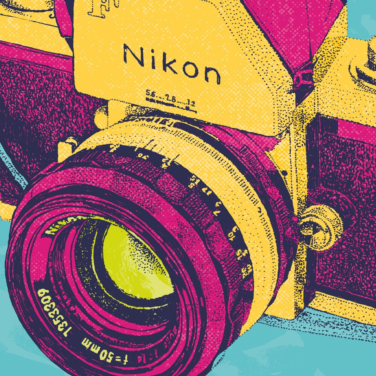 Vintage camera poster - Bejojoart
